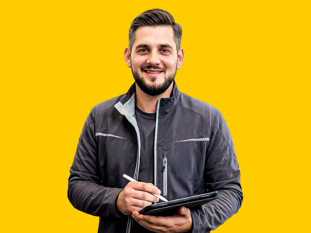 Christian Garic, Kfz-Sachverständiger, in der Werkstatt